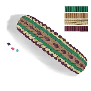 Skizze eines Paracord-Halsbandes mit den verwendeten Farben