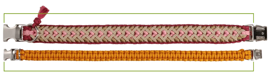 2 Paracord Halsbänder mit gleiche Länge