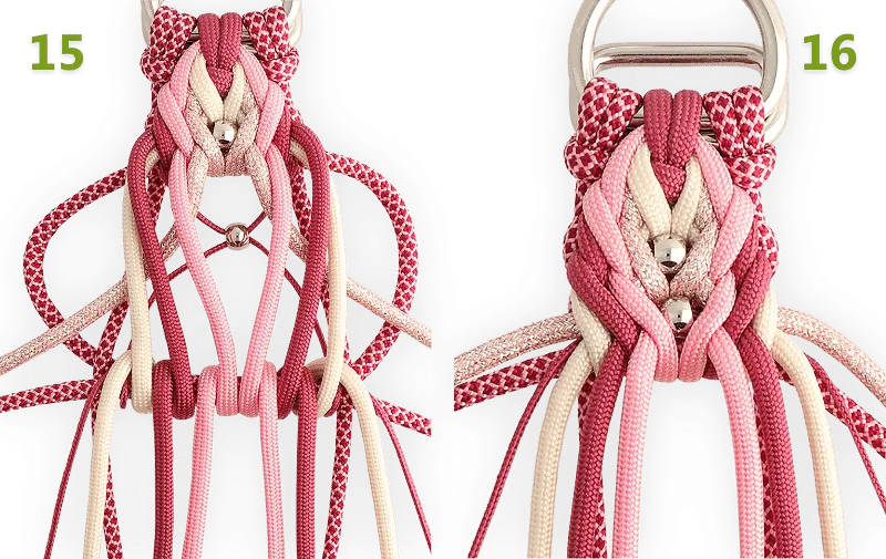 Wie alle Seile für den nächsten Knoten sein sollten und wie das nach dem Festziehen aussieht