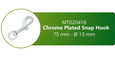Chrome Plated Snap Hook 75 mm - Ø 13 mm