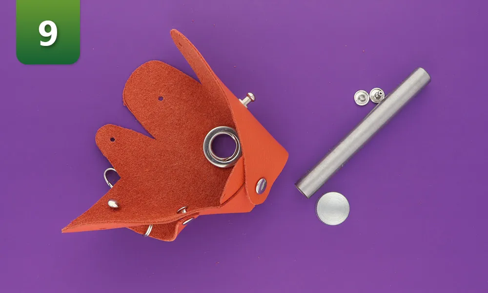 DIY-Kotbeutelhalter-Tutorial letzter Schritt